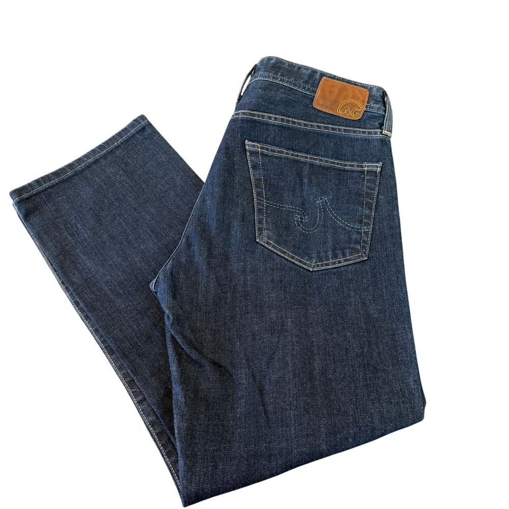 AG Adriano Goldschmied Mens The Protege Straight Leg Jeans Dark Wash Made in USA
